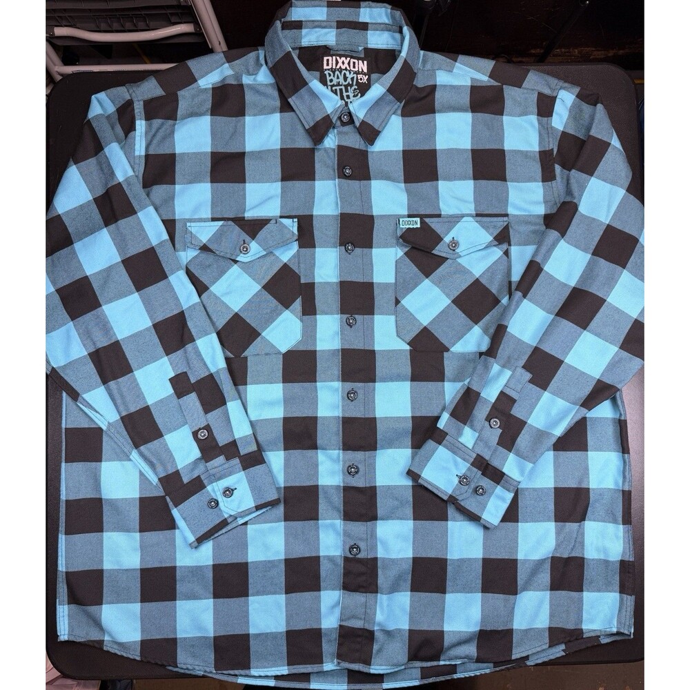Dixxon Flannel Co. Back To The Basics Men’s  Button Up Shirt Size 5X Blue Black